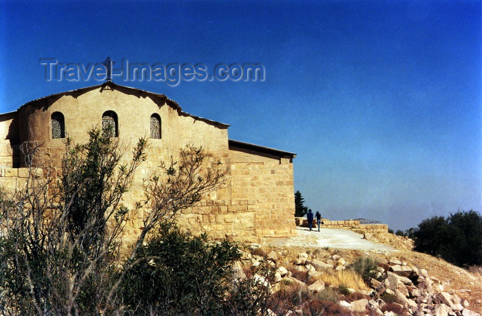 jordan37: Mount Nebo, Faysaliyah - Madaba governorate - Jordan: Franciscan building protecting the Byzantine basilica - photo by J.Rabindra - (c) Travel-Images.com - Stock Photography agency - Image Bank