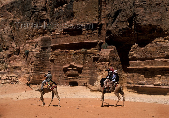 jordan58: Jordan - Petra: tourists on camels - photo by J.Wreford - (c) Travel-Images.com - Stock Photography agency - Image Bank