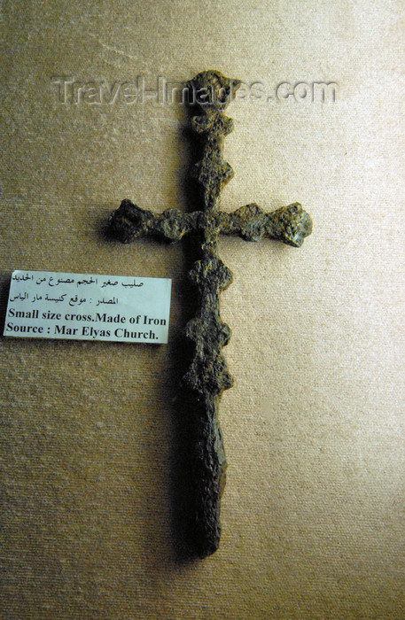 jordan72: Ajlun - Jordan: Ajlun castle - iron cross from Mar Elyas Church - photo by M.Torres - (c) Travel-Images.com - Stock Photography agency - Image Bank