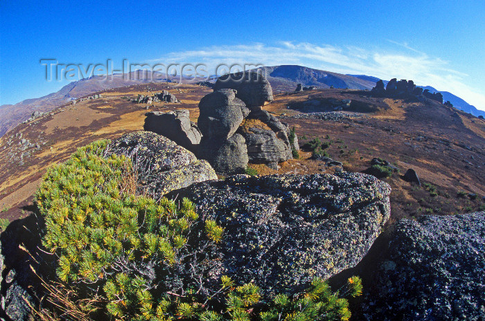 kazakhstan11: Kazakhstan, Altay Mountains: rock island - fish eye view - photo by V.Sidoropolev - (c) Travel-Images.com - Stock Photography agency - Image Bank