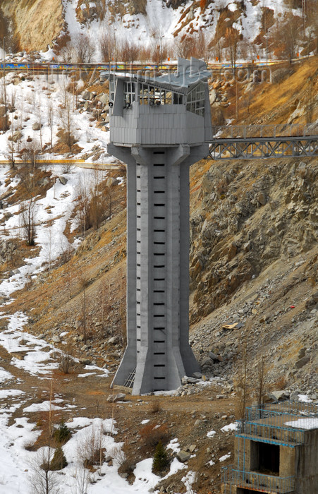 kazakhstan124: Kazakhstan - Chimbulak ski-resort, Almaty: tower above the dam - photo by M.Torres - (c) Travel-Images.com - Stock Photography agency - Image Bank