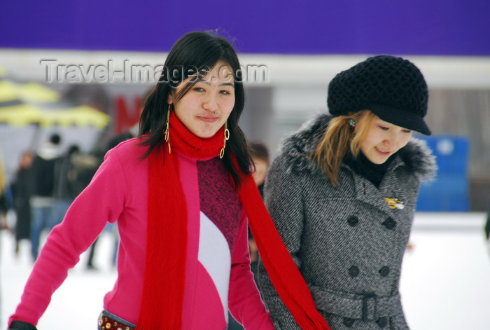 kazakhstan158: Kazakhstan,Medeu ice stadium, Almaty: Kazakh girls - photo by M.Torres - (c) Travel-Images.com - Stock Photography agency - Image Bank