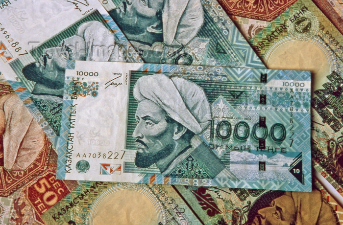 kazakhstan16: Kazakhstan: Kazakhstan: Kazak currency - 10.000 Tenge bank note showing Abu Nasr al-Farabi / Alpharabius /Farabi / Abunaser, Muslim philosopher and scientist - paper money - photo by V.Sidoropolev - (c) Travel-Images.com - Stock Photography agency - Image Bank