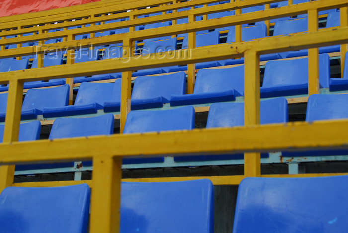 kazakhstan167: Kazakhstan,Medeu ice stadium, Almaty: seating - photo by M.Torres - (c) Travel-Images.com - Stock Photography agency - Image Bank