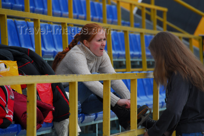 kazakhstan169: Kazakhstan,Medeu ice stadium, Almaty: getting ready - photo by M.Torres - (c) Travel-Images.com - Stock Photography agency - Image Bank