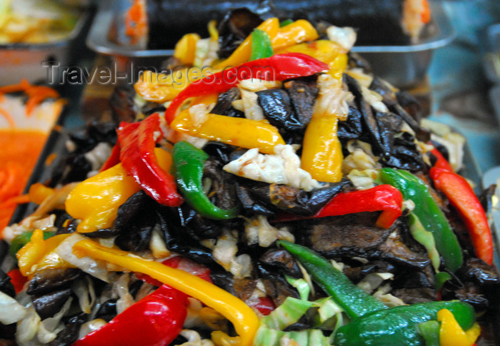 kazakhstan197: Kazakhstan, Almaty:green market, or Zelyoni Bazaar - Korean salad - peppers - photo by M.Torres - (c) Travel-Images.com - Stock Photography agency - Image Bank