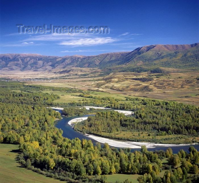 kazakhstan21: Kazakhstan - Buhtarma river - East Kazakhstan oblys: flowing from the Altai mountains - meander - photo by V.Sidoropolev - (c) Travel-Images.com - Stock Photography agency - Image Bank