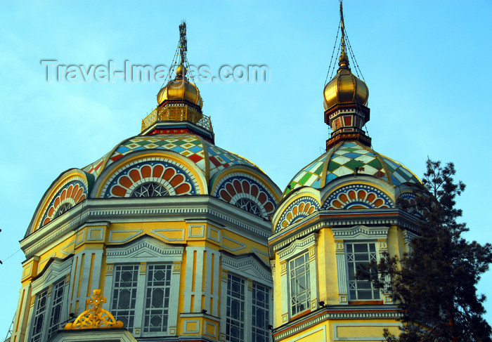 kazakhstan240: Kazakhstan, Almaty:  Holy Ascension Russian Orthodox Cathedral - domes - photo by M.Torres - (c) Travel-Images.com - Stock Photography agency - Image Bank