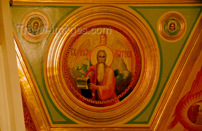 kazakhstan245: Kazakhstan, Almaty:  Holy Ascension Russian Orthodox Cathedral - Saint Matthew the Evangelist - photo by M.Torres - (c) Travel-Images.com - Stock Photography agency - Image Bank