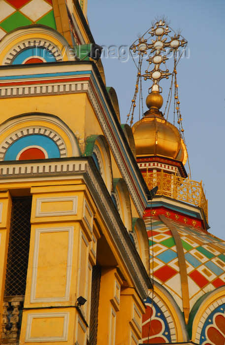 kazakhstan252: Kazakhstan, Almaty:  Holy Ascension Russian Orthodox Cathedral - Zenkov's architecture - called Turkistan Cathedral, in the old Verny  - photo by M.Torres - (c) Travel-Images.com - Stock Photography agency - Image Bank