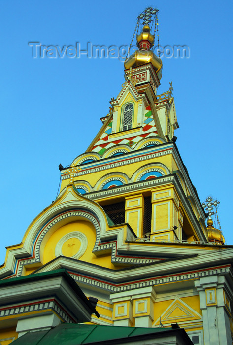 kazakhstan254: Kazakhstan, Almaty:  Holy Ascension Russian Orthodox Cathedral - bell tower - photo by M.Torres - (c) Travel-Images.com - Stock Photography agency - Image Bank