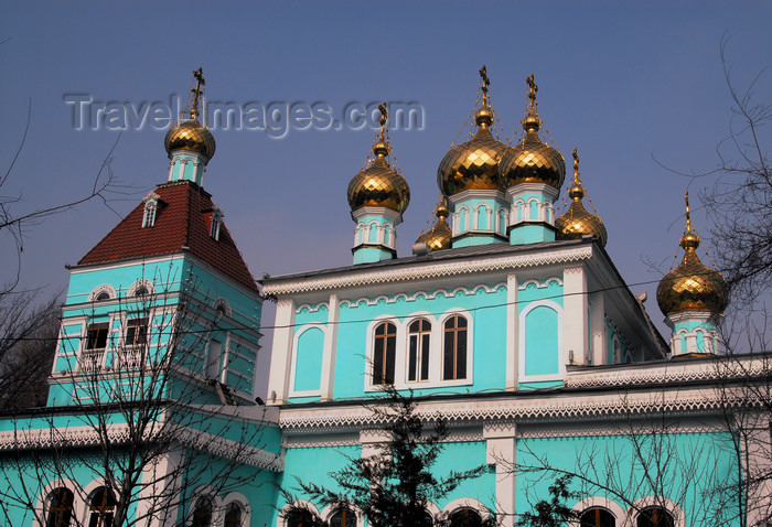 kazakhstan260: Kazakhstan, Almaty:  St Nicholas Church - Russian Orthodox - Nikolsky Sobor - built in 1909 - photo by M.Torres - (c) Travel-Images.com - Stock Photography agency - Image Bank