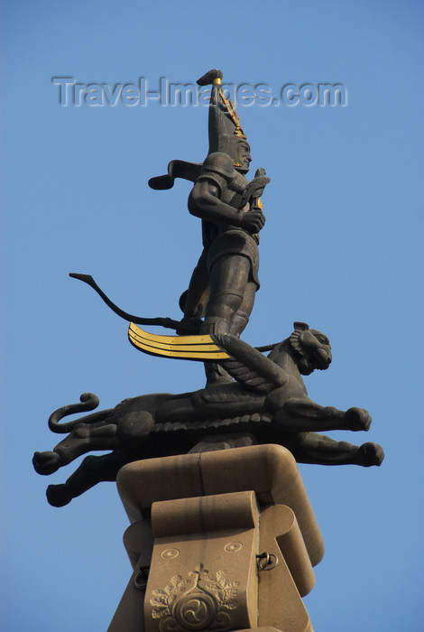 kazakhstan280: Kazakhstan, Almaty: Republic square - Independence Monument - the Golden Man - photo by M.Torres - (c) Travel-Images.com - Stock Photography agency - Image Bank