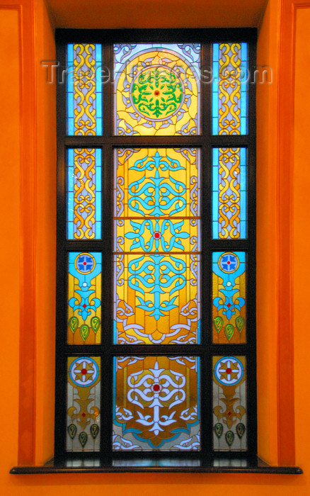 kazakhstan310: Kazakhstan, Almaty: Almaty Opera and Ballet Theater - stained glass window - photo by M.Torres - (c) Travel-Images.com - Stock Photography agency - Image Bank