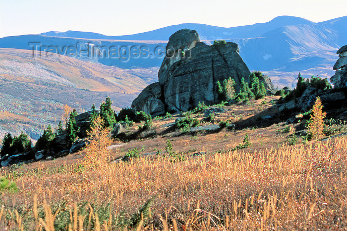 kazakhstan37: Kazakhstan- Altay Mountains: rock island - photo by V.Sidoropolev - (c) Travel-Images.com - Stock Photography agency - Image Bank