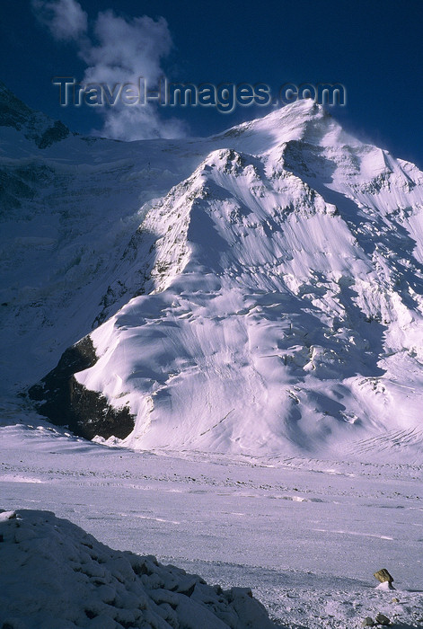 kazakhstan50: Kazakhstan - Tian Shan range: climbing face of Khan Tengri mountain- photo by E.Petitalot - (c) Travel-Images.com - Stock Photography agency - Image Bank