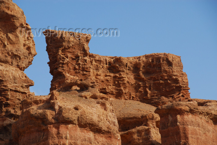kazakhstan68: Kazakhstan, Charyn Canyon: Valley of the Castles - red bull - photo by M.Torres - (c) Travel-Images.com - Stock Photography agency - Image Bank