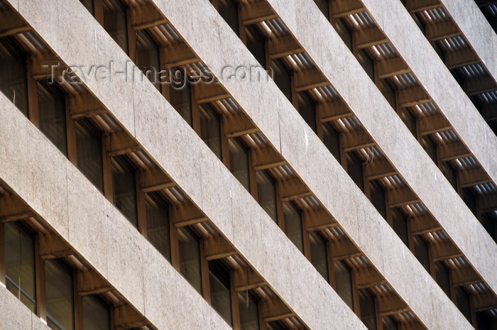 kenya104: Nairobi, Kenya: Government building in the CBD - concrete bands provide shade for the façade - photo by M.Torres - (c) Travel-Images.com - Stock Photography agency - Image Bank
