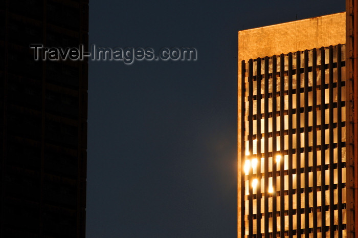 kenya111: Nairobi, Kenya: sun on the falade of the Teleposta Towers - Ministry of Information and Communications - photo by M.Torres - (c) Travel-Images.com - Stock Photography agency - Image Bank