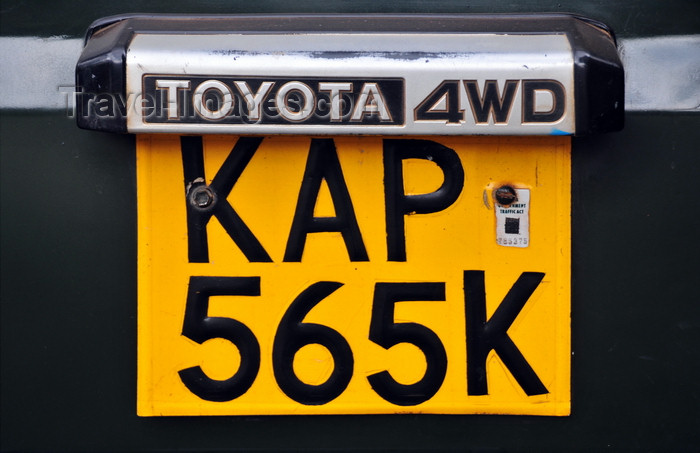 kenya94: Nairobi, Kenya: Kenyan license plate - Toyota 4WD- photo by M.Torres - (c) Travel-Images.com - Stock Photography agency - Image Bank