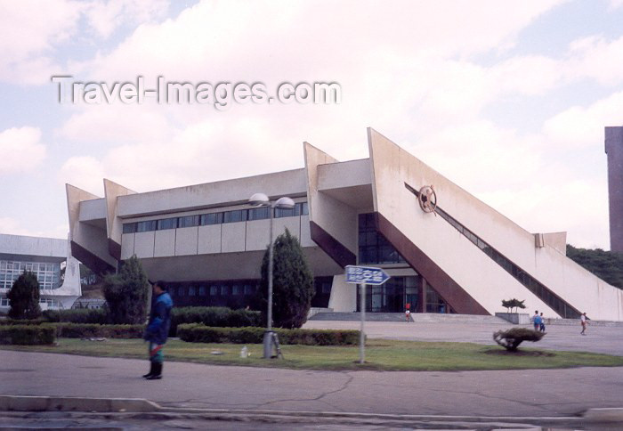 korean115: North Korea / DPRK - Pyongyang: Handball Gymnasium - Chongchun street (photo by M.Torres) - (c) Travel-Images.com - Stock Photography agency - Image Bank