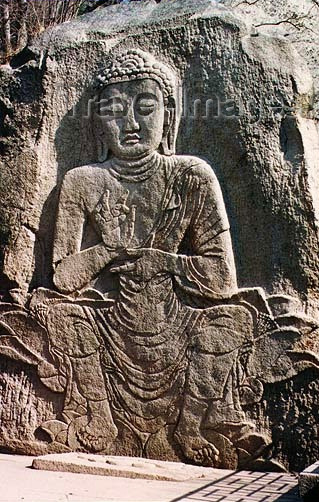 koreas33: Asia - South Korea - Mt Songni: the 17 meters high Maitreya Buddha - Beopjusa / Popjusa Temple area - Sobaek mountains - photo by G.Frysinger - (c) Travel-Images.com - Stock Photography agency - Image Bank