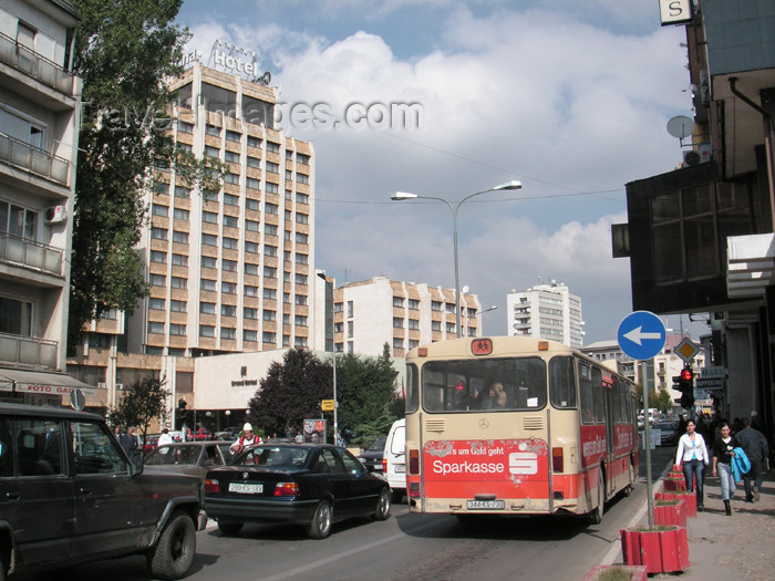 kosovo6: Kosovo - Pristina: traffic on Mother Theresa avenue - photo by A.Kilroy - (c) Travel-Images.com - Stock Photography agency - Image Bank