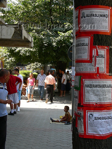 kosovo61: Kosovo - Pec / Pejë: obituaries post - photo by J.Kaman - (c) Travel-Images.com - Stock Photography agency - Image Bank