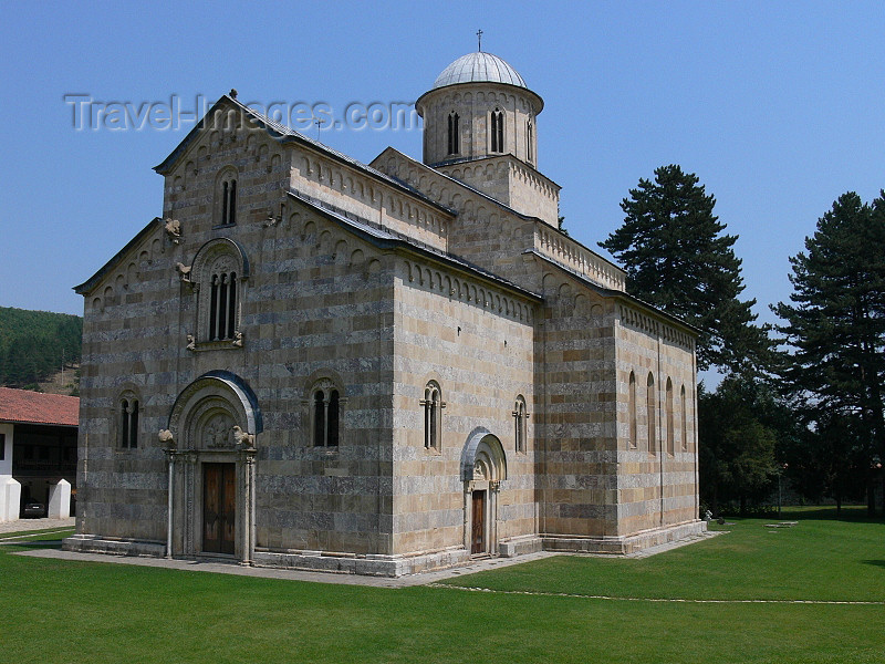 kosovo64: Kosovo - Visoki Decani - Pec district: Visoki Decani Serbian Orthodox Monastery - Christ Pantocrator cathedral - UNESCO World Heritage - photo by J.Kaman - (c) Travel-Images.com - Stock Photography agency - Image Bank