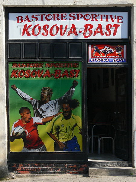 kosovo72: Kosovo - Prizren / Prizreni: sports shop - Bastore sportive Kosova Bast - photo by J.Kaman - (c) Travel-Images.com - Stock Photography agency - Image Bank