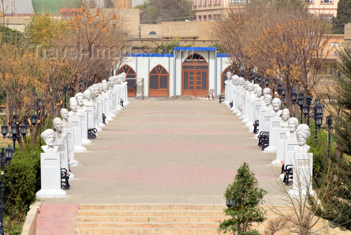 kurdistan52: Erbil / Hewler / Arbil / Irbil, Kurdistan, Iraq: Minare Park - Kurdish hall of fame, with busts of Kurdistan's most prominent intellectuals - photo by M.Torres - (c) Travel-Images.com - Stock Photography agency - Image Bank