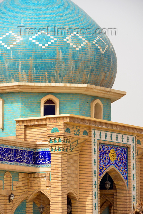 kurdistan76: Erbil / Hewler / Arbil / Irbil, Kurdistan, Iraq: Jalil Khayat mosque, the city's largest mosque - blue dome over the entrance porch - photo by M.Torres - (c) Travel-Images.com - Stock Photography agency - Image Bank