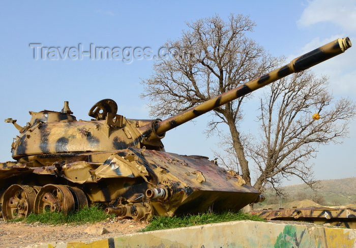 kurdistan98: Shera Swars, Kurdistan, Iraq: wrecked Iraqi army T-55 tanks, destroyed in combat by the Kurdish Peshmerga forces in a battle in 1991 - photo by M.Torres - (c) Travel-Images.com - Stock Photography agency - Image Bank