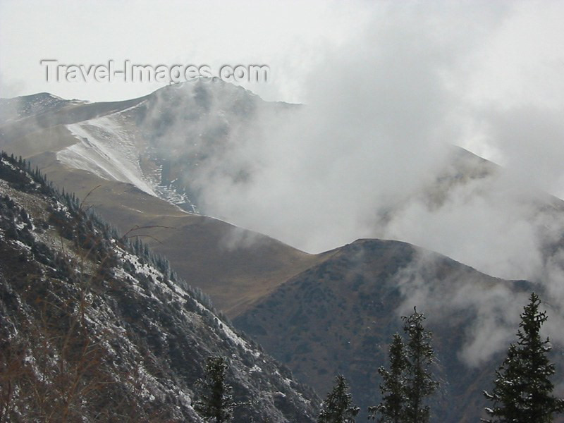 kyrgyzstan8: Kyrgyzstan - Ala-Archa  National Park, Chuy Oblast: in the mist - photo by D.Ediev - (c) Travel-Images.com - Stock Photography agency - Image Bank