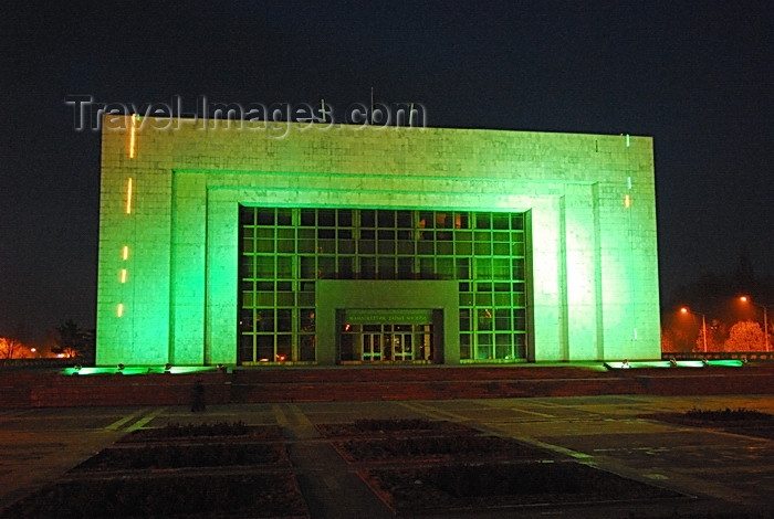 kyrgyzstan84: Bishkek, Kyrgyzstan: Kyrgyz State Historical Museum at night - Ala-Too square - photo by M.Torres - (c) Travel-Images.com - Stock Photography agency - Image Bank