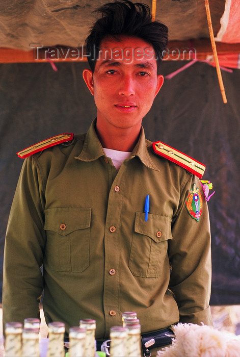 laos108: Laos: a Laotian policeman - photo by E.Petitalot - (c) Travel-Images.com - Stock Photography agency - Image Bank