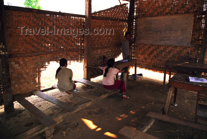 laos113: Laos: school in a remote area - photo by E.Petitalot - (c) Travel-Images.com - Stock Photography agency - Image Bank