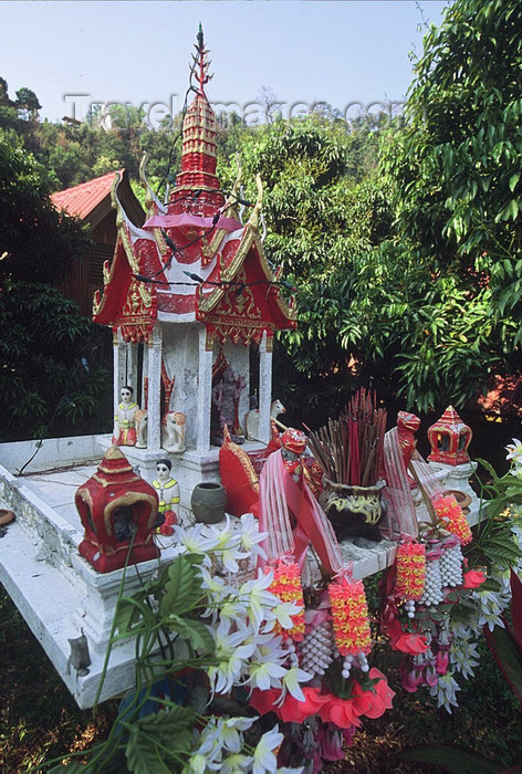 laos115: Laos: miniature temple, home to the spirits of Laotian culture - photo by E.Petitalot - (c) Travel-Images.com - Stock Photography agency - Image Bank