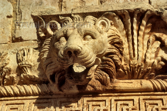 lebanon12: Lebanon / Liban - Baalbek / Baalbak / Heliopolis: lion head (photo by J.Wreford) - (c) Travel-Images.com - Stock Photography agency - Image Bank