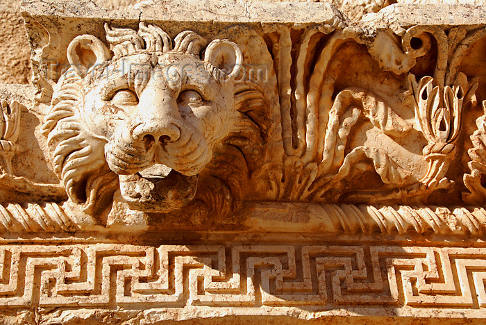 lebanon49: Lebanon, Baalbek: Lions head frieze from the Temple of Jupiter - photo by J.Pemberton - (c) Travel-Images.com - Stock Photography agency - Image Bank