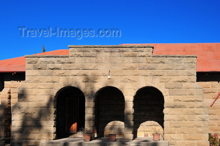 lesotho30: Maseru, Lesotho: sandstone façade of Fraser's Memorial Hall, built in 1947 - owned by Maseru municipality - photo by M.Torres - (c) Travel-Images.com - Stock Photography agency - Image Bank