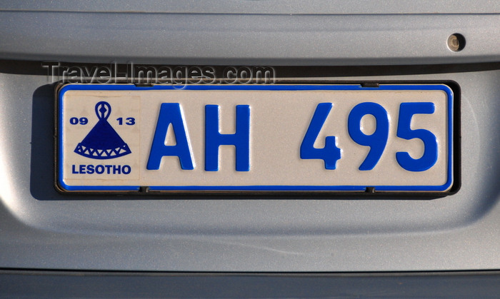 lesotho39: Maseru, Lesotho: Lesotho license plate, displaying the Basotho hat - photo by M.Torres - (c) Travel-Images.com - Stock Photography agency - Image Bank