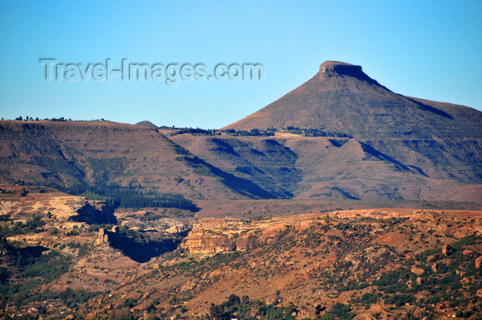 lesotho97: Roma area, Lesotho: conical hill  - photo by M.Torres - (c) Travel-Images.com - Stock Photography agency - Image Bank