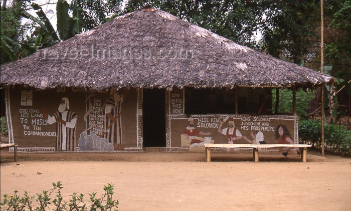liberia10: Grand Bassa County, Liberia, West Africa: biblical façade - mural paintings of Moses and Solomon - photo by M.Sturges - (c) Travel-Images.com - Stock Photography agency - Image Bank