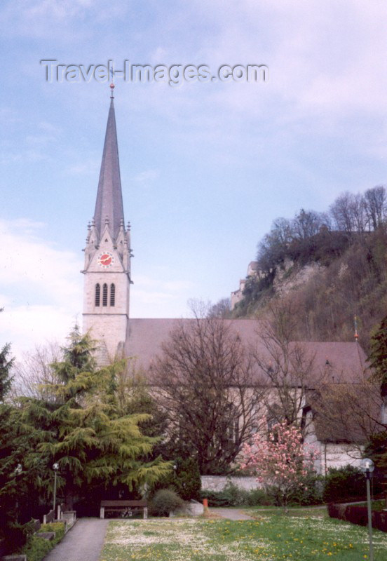 liech10: Liechtenstein - Vaduz: Alpine church - Cathedral of the Archdiocese of Liechtenstein - Dom - architect Friedrich von Schmidt from Vienna(photo by M.Torres) - (c) Travel-Images.com - Stock Photography agency - Image Bank