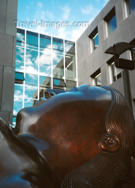 liech26: Liechtenstein - Vaduz: the woman and the sky - sculpture by Colombian artist Fernando Botero (photo by M.Torres) - (c) Travel-Images.com - Stock Photography agency - Image Bank