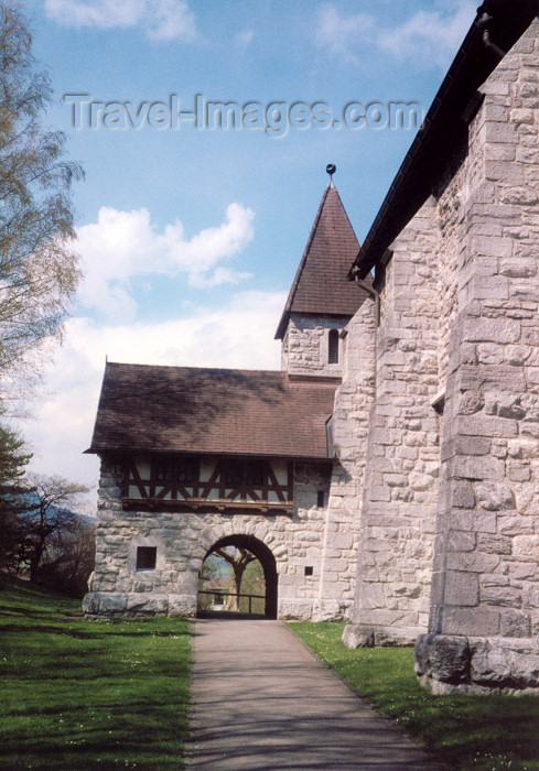 liech39: Liechtenstein - Balzers: St. Nicholas' Parish Church - Pfarrkirche St. Nikolaus - architect Gustav von Neumann - Prince Johann Jubilee Church - Fürst-Johannes-Jubiläumskirche (photo by M.Torres) - (c) Travel-Images.com - Stock Photography agency - Image Bank