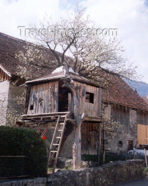 liech5: Liechtenstein - Balzers: Children's tree house (photo by M.Torres) - (c) Travel-Images.com - Stock Photography agency - Image Bank