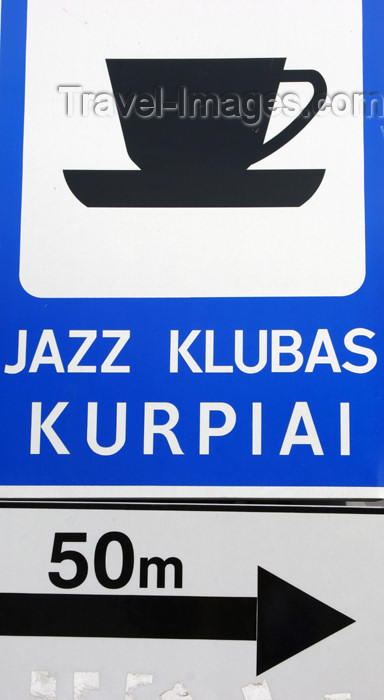 lithuania128: Lithuania - Klaipeda: Jazz club Kurpiai - sign - photo by A.Dnieprowsky - (c) Travel-Images.com - Stock Photography agency - Image Bank