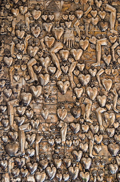 lithuania196: Vilnius, Lithuania: wall plaques in Chapel of the Blessed Mary at the Gates of Dawn - hearts - photo by J.Pemberton - (c) Travel-Images.com - Stock Photography agency - Image Bank